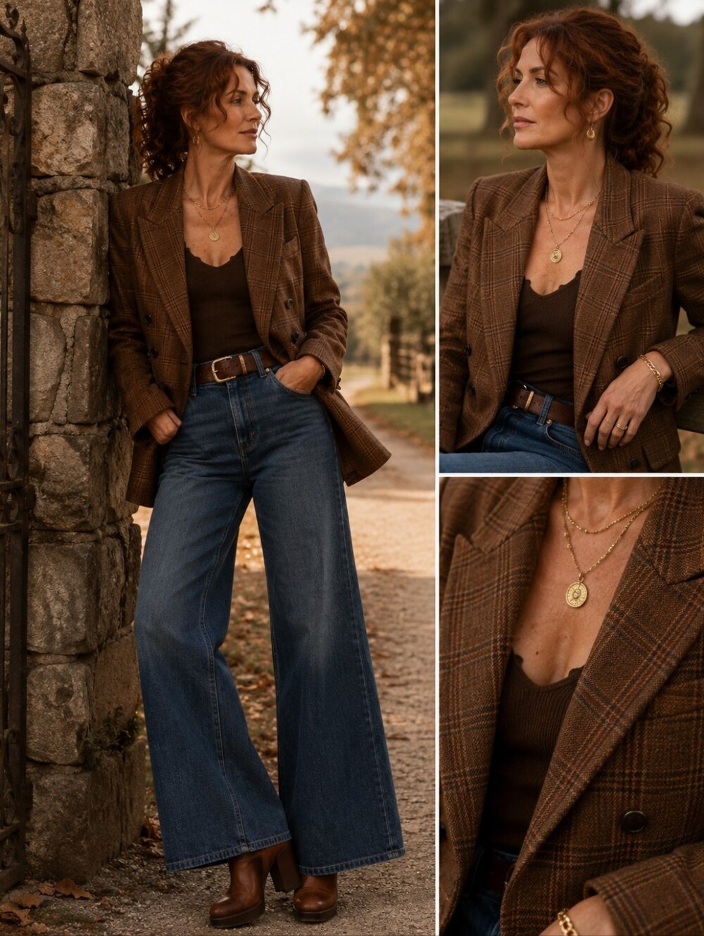 Vintage Anne Pinkerton Plaid Wool Cashmere Blazer Double Breasted  Size Medium